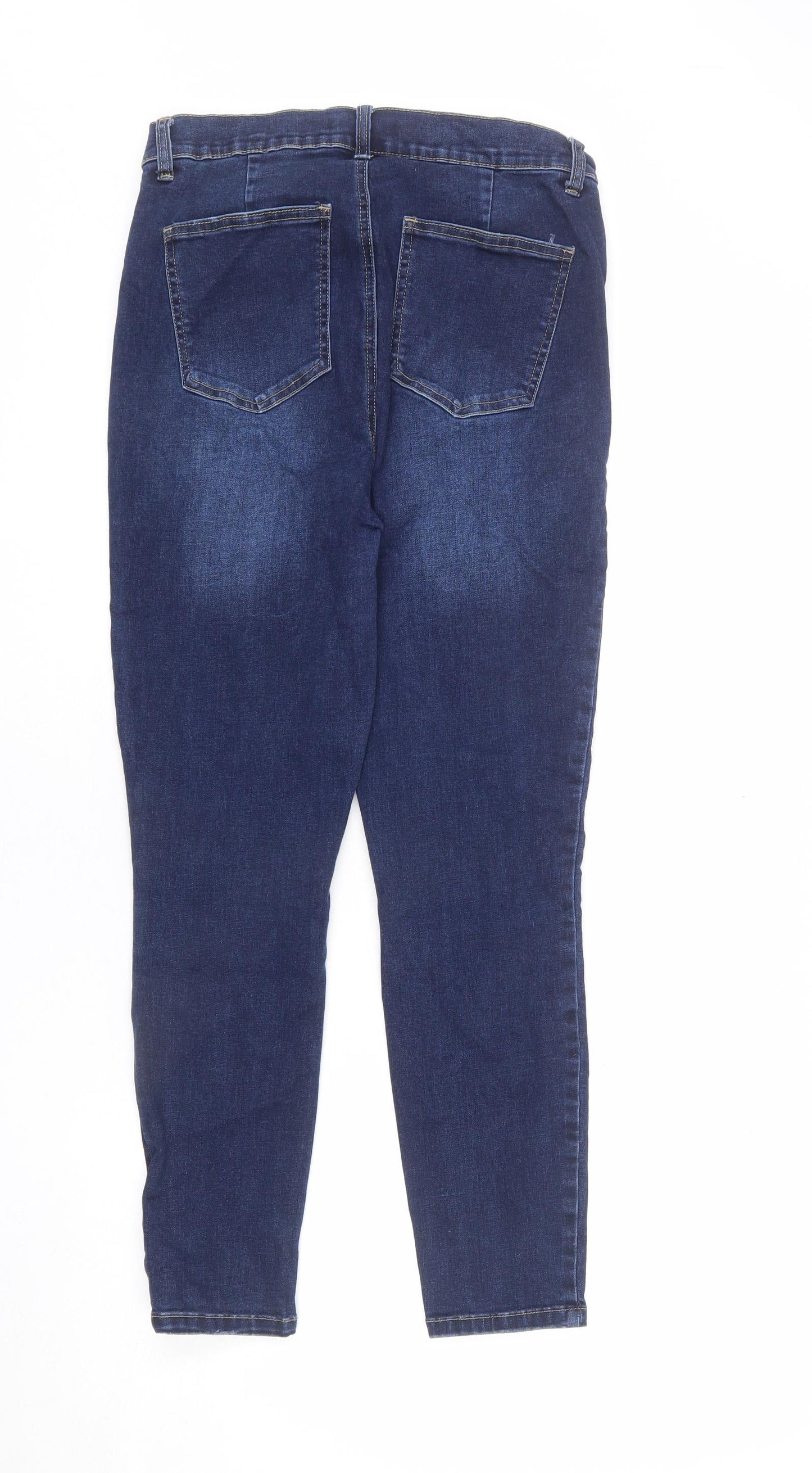 JustFab Womens Blue Cotton Skinny Jeans Size 32 in L27 in Regular Zip