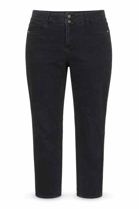 D. Jeans Womens Grey Cotton Straight Jeans Size 14 L28 in Regular Zip