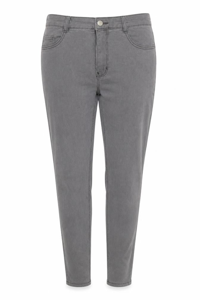 Pull&Bear Womens Grey Cotton Skinny Jeans Size 14 L25 in Regular Zip