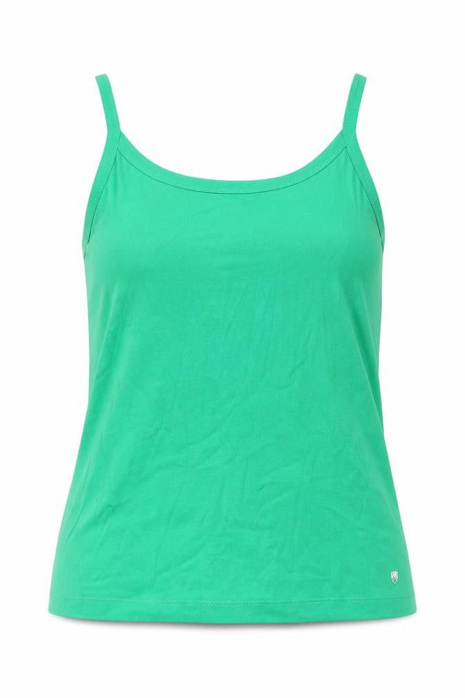 Marble Womens Green 100% Cotton Basic Tank Size M Scoop Neck