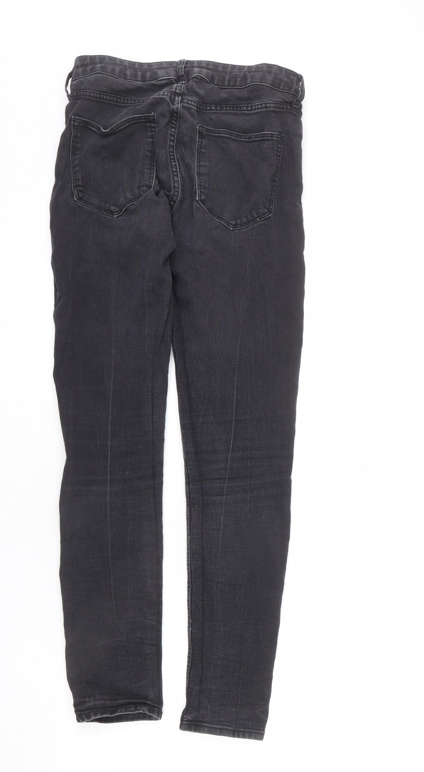 H&M Womens Grey Cotton Skinny Jeans Size 28 in L26 in Regular Zip