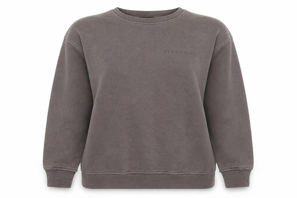 PRETTYLITTLETHING Womens Brown Cotton Pullover Sweatshirt Size M Pullover - Logo, Unisex
