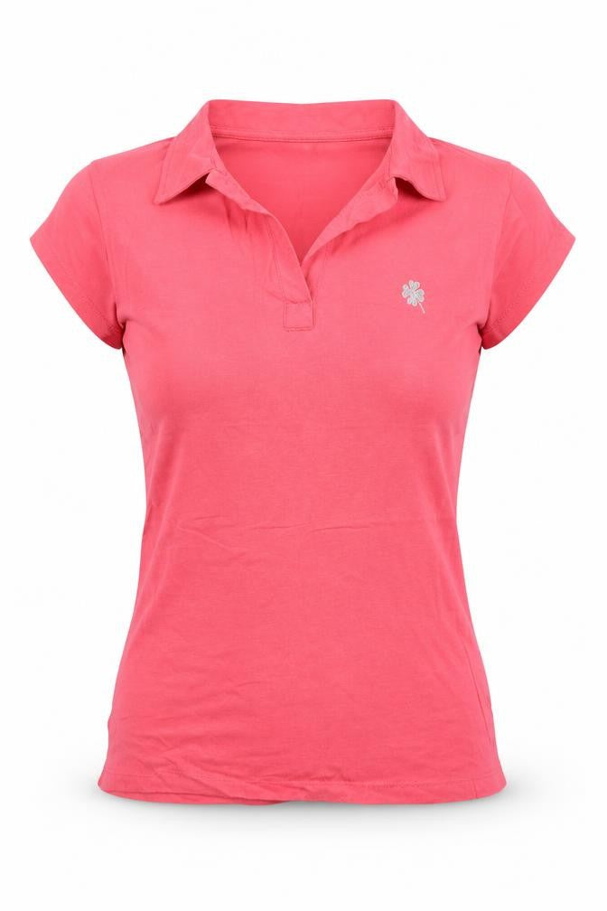 INSIDE Womens Pink 100% Cotton Basic T-Shirt Size L Collared