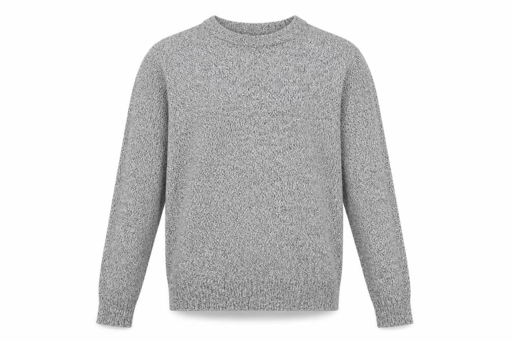 Divided by H&M Mens Grey Crew Neck Cotton Pullover Jumper Size S Long Sleeve