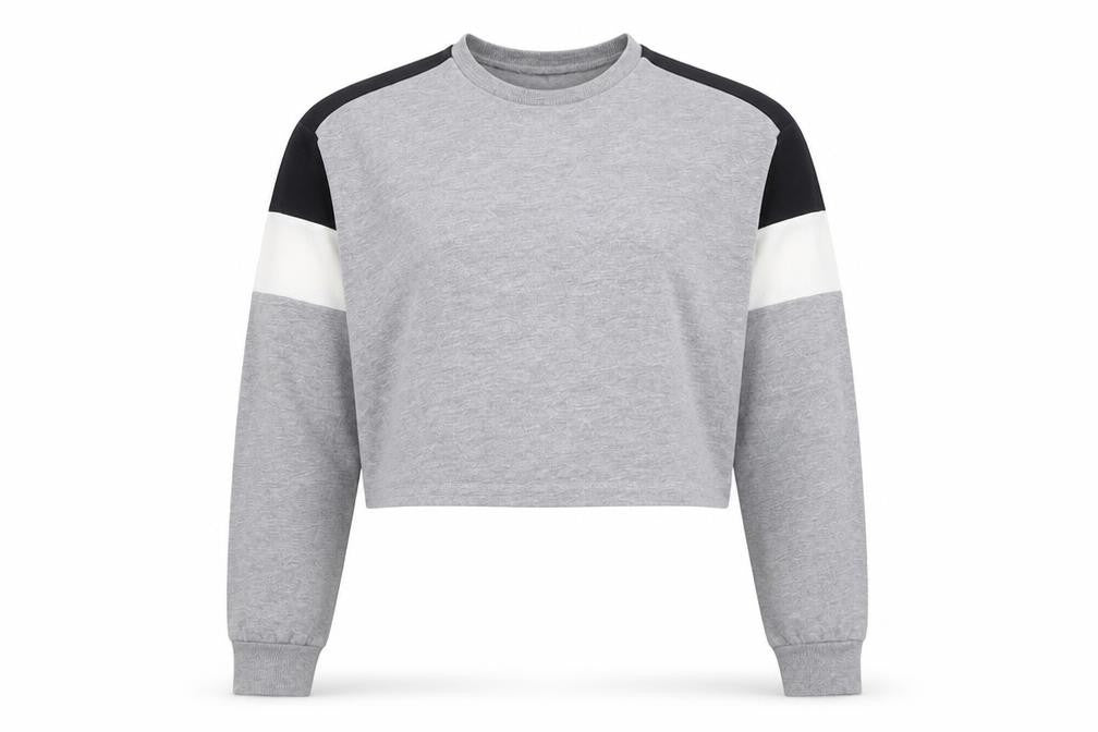Divided by H&M Womens Grey Cotton Basic T-Shirt Size XS Crew Neck - Cropped