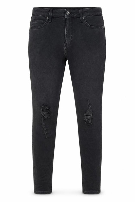 TPMAN Mens Grey Cotton Skinny Jeans Size 32 in L32 in Regular Zip - Pockets, Belt Loops