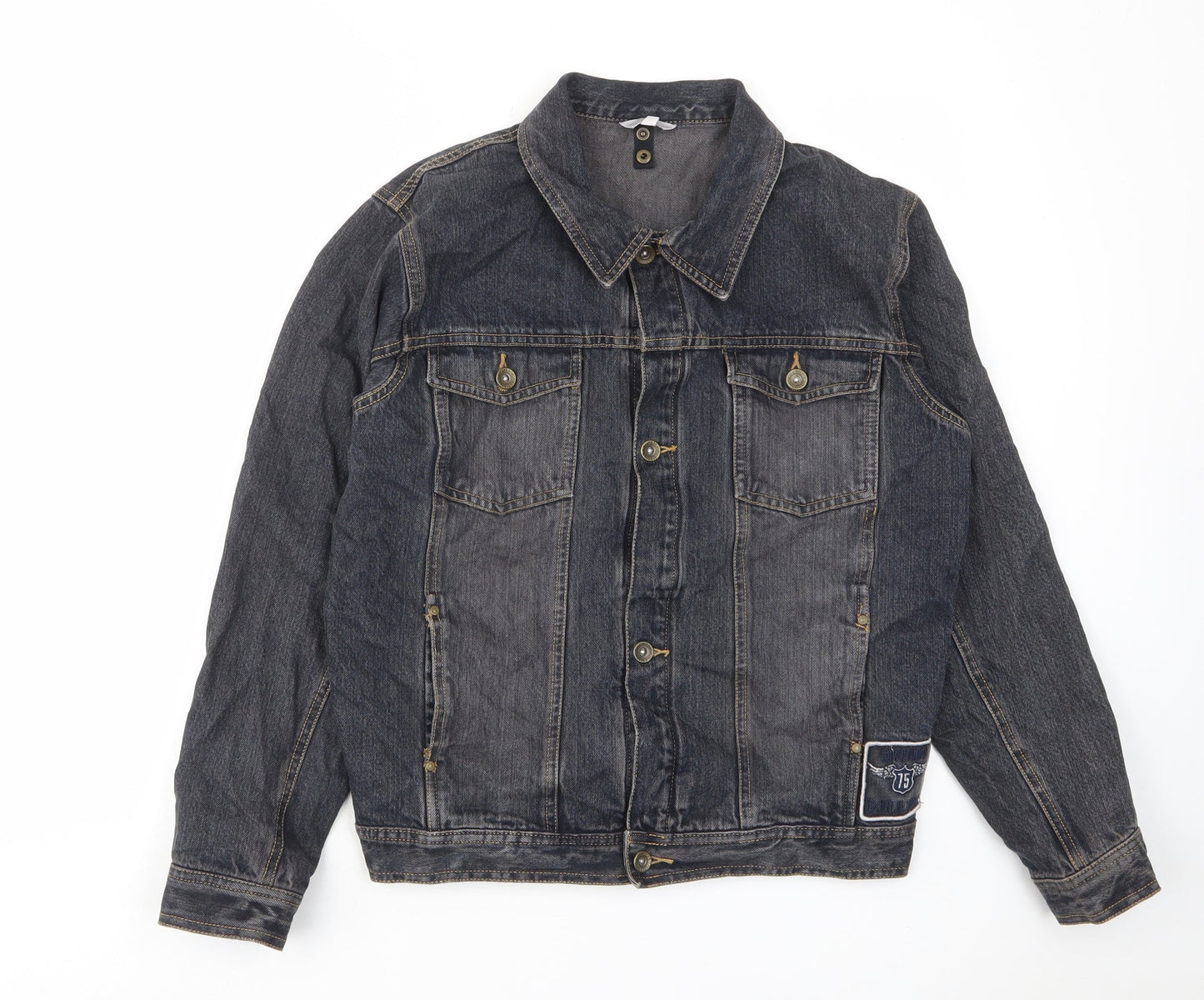 TCM Boys Blue Jacket Size 16 Years Button - Pockets, Buttons, Embroided