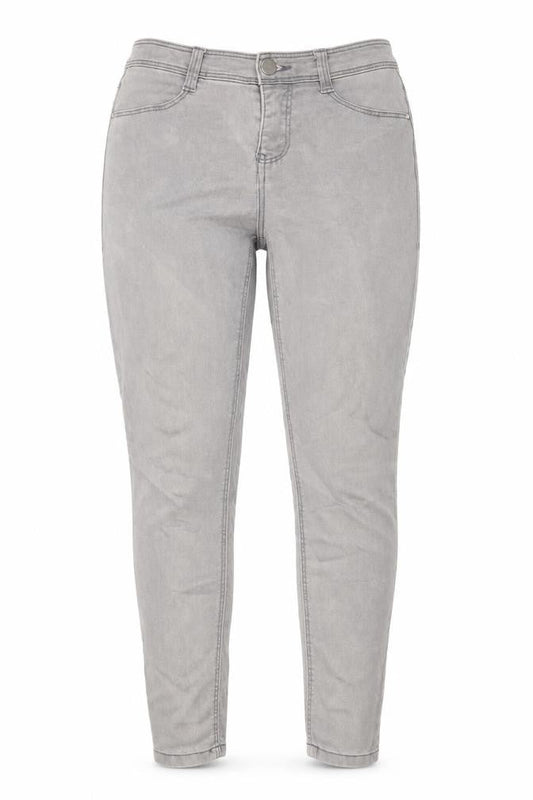 Dorothy Perkins Womens Grey Cotton Skinny Jeans Size 8 L27 in Regular Zip - Pockets, Belt Loops