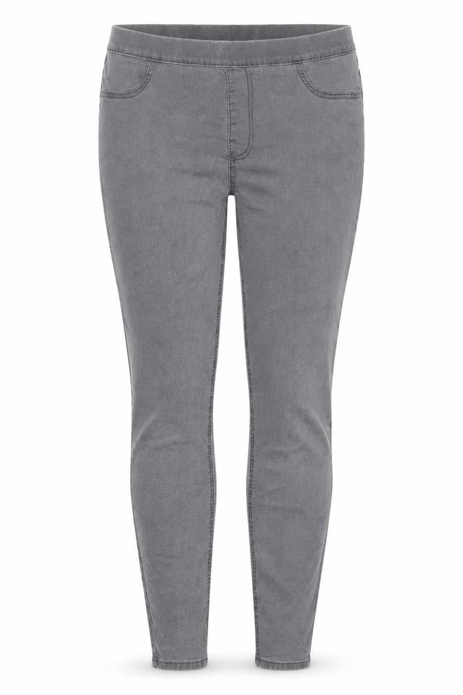 Marks & Spencer Womens Grey Cotton Skinny Jeans Size 32 in L28 in Regular - Elastic waist