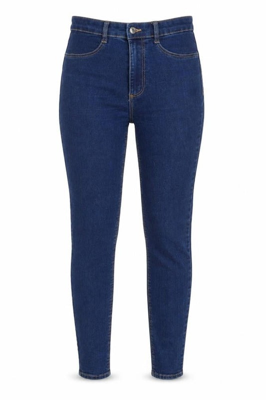 Zara Womens Blue Cotton Skinny Jeans Size 8 L28 in Regular Zip - Pockets, Belt Loops