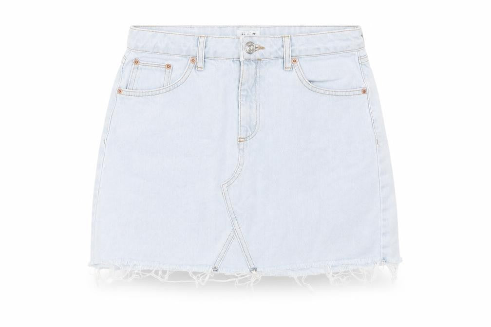 BDG Womens Blue Cotton A-Line Skirt Size M Zip - Pockets, Belt Loops