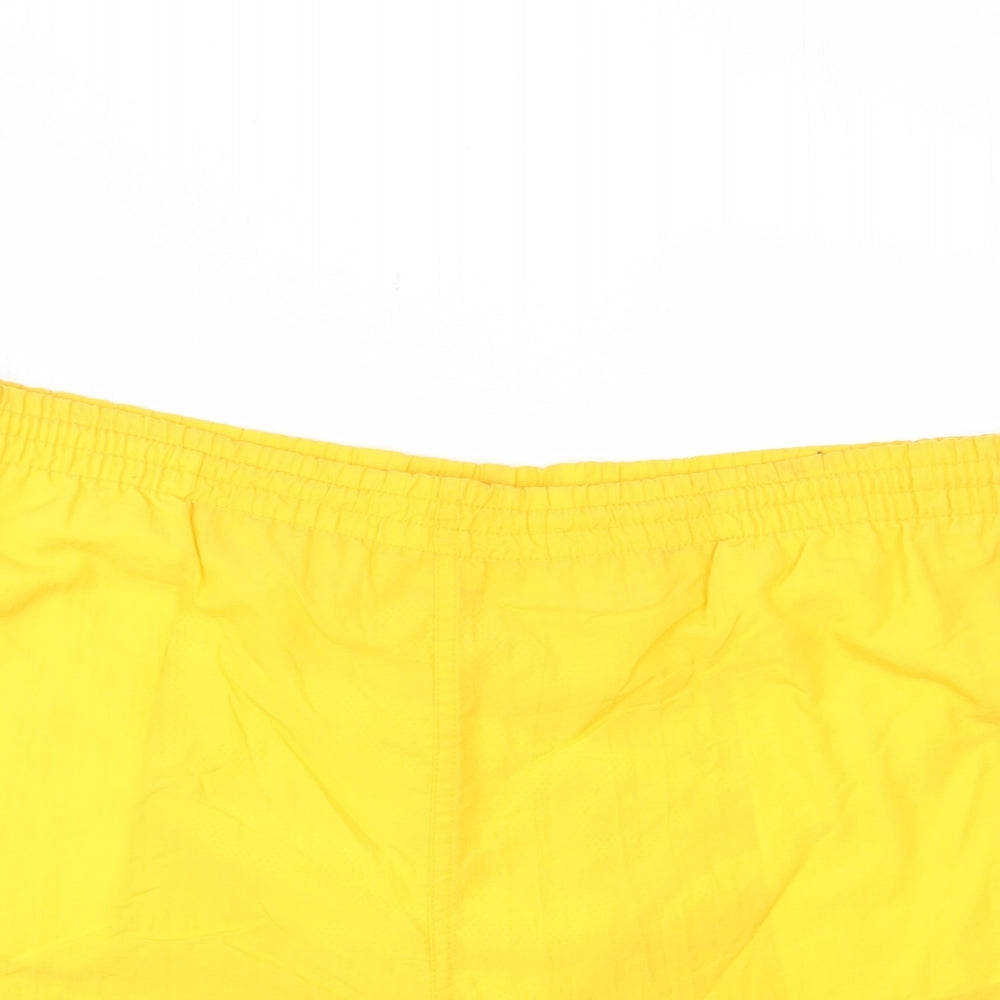 Hawkshead Mens Yellow Polyester Bermuda Shorts Size L L6 in Regular Drawstring - Logo, Embroided