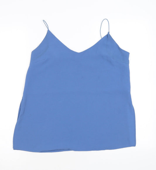 Ambiance Womens Blue Polyester Camisole Tank Size M V-Neck