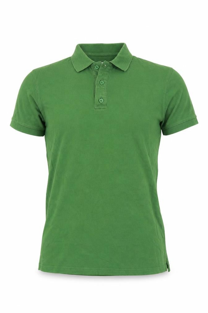 Nigel Hall Mens Green Polyester Polo Size S Collared Button