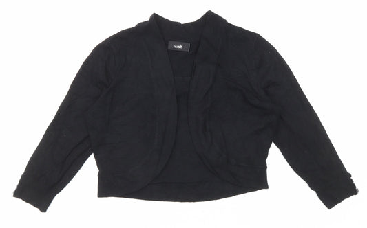 Wallis Womens Black Round Neck Viscose Cardigan Jumper Size S