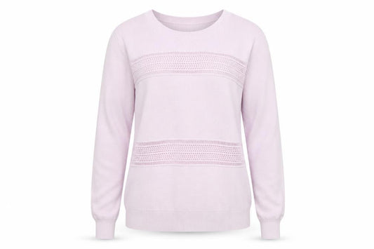 Front view of French Connection women’s purple boat neck cotton jumper, size XS