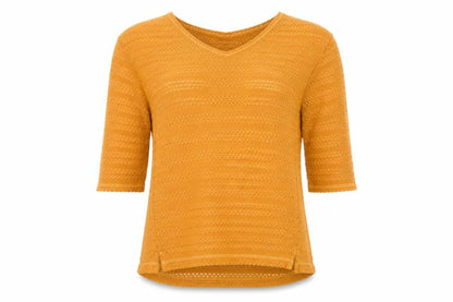Next Womens Orange V-Neck Polyester Pullover Jumper Size 12