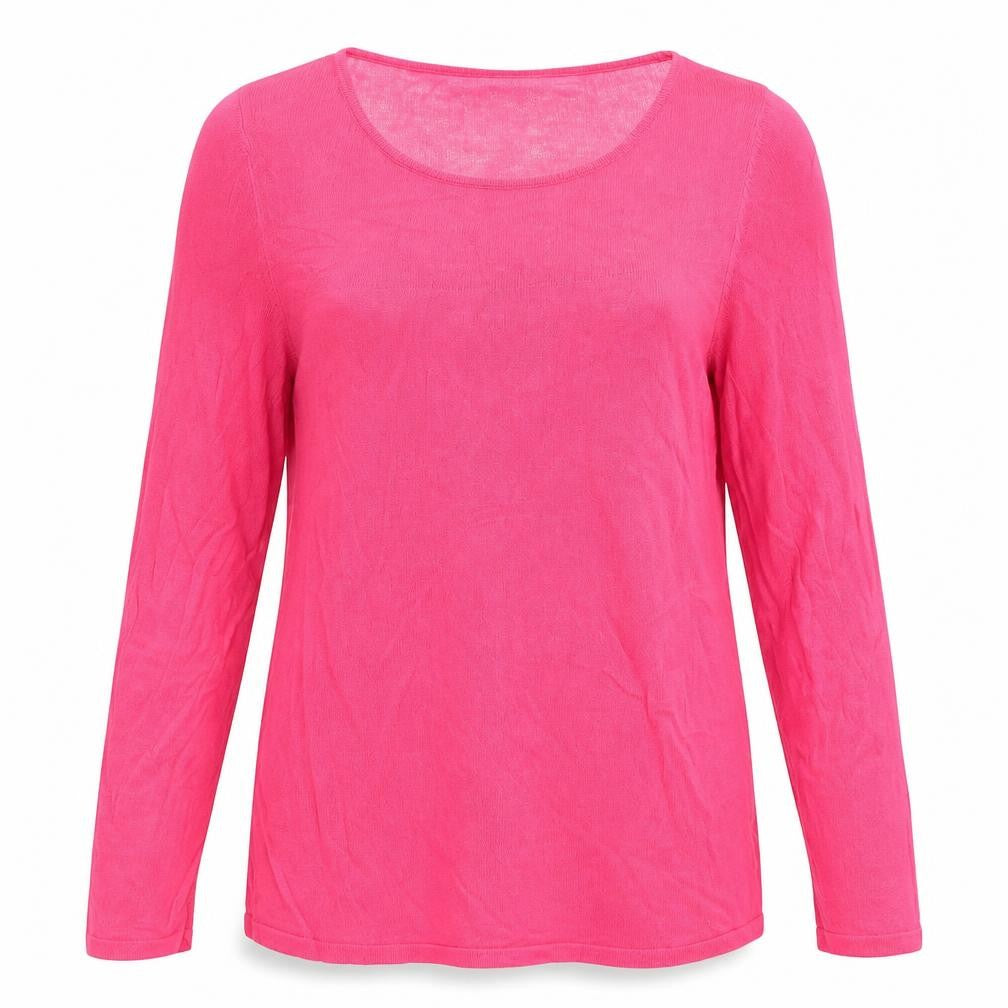 Marks & Spencer Womens Pink Boat Neck Viscose Pullover Jumper Size 16
