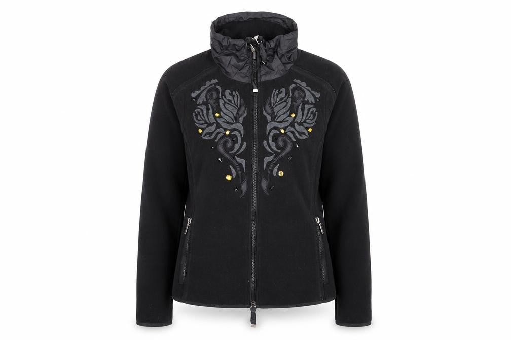 Airfied Womens Black Jacket Size 8 Zip - Jewels, Pockets