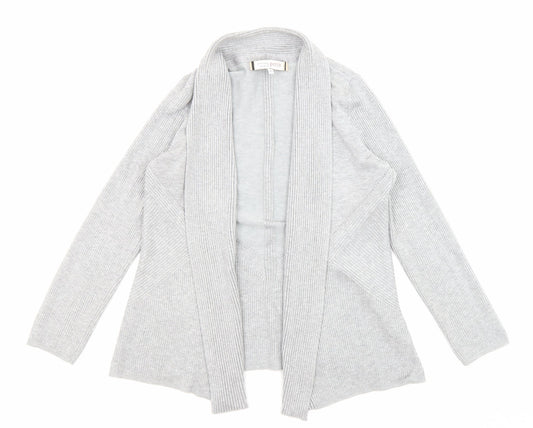 Principles Womens Grey Collared Acrylic Cardigan Jumper Size 12 - Open