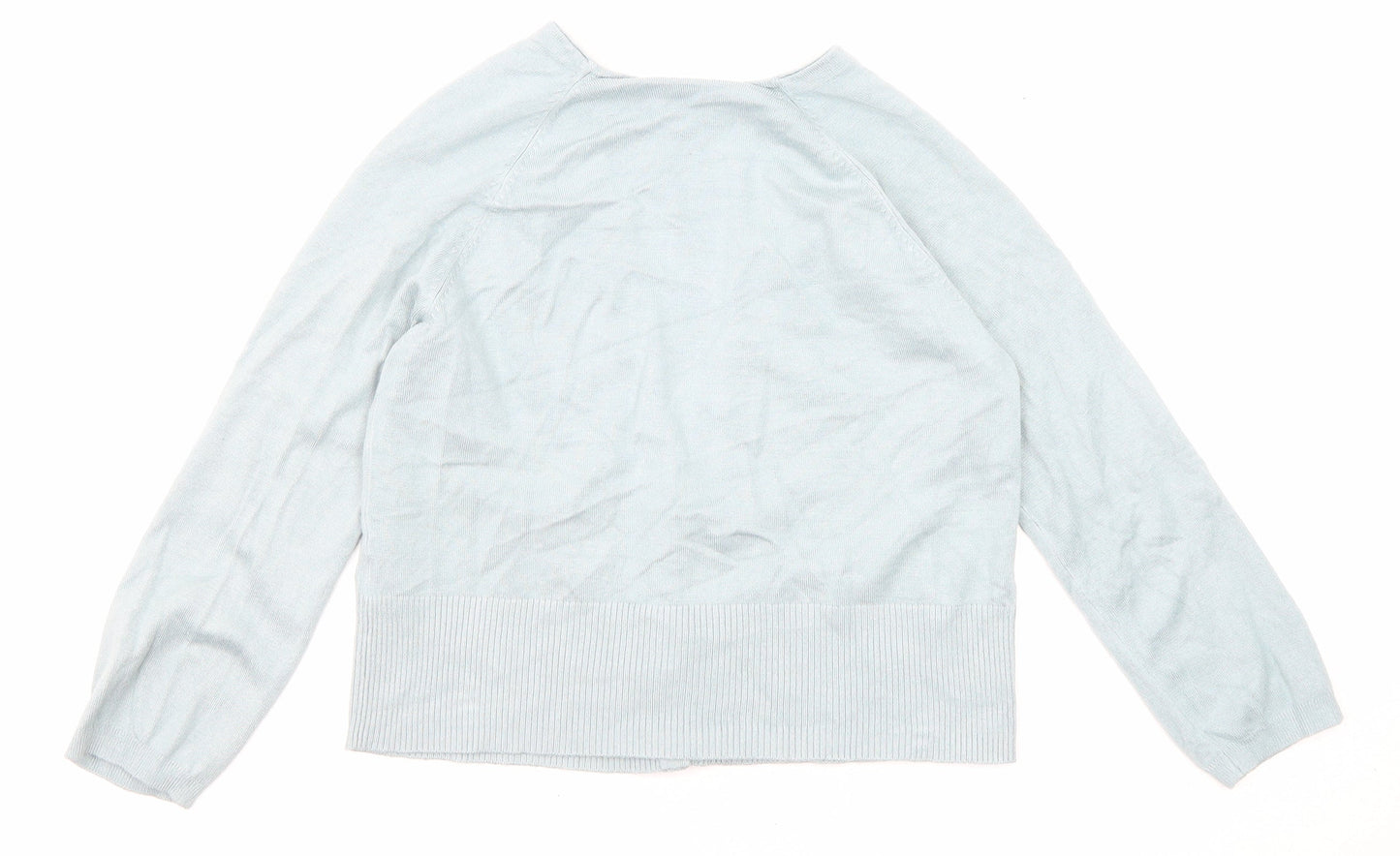 Principles Womens Blue V-Neck Viscose Cardigan Jumper Size 12