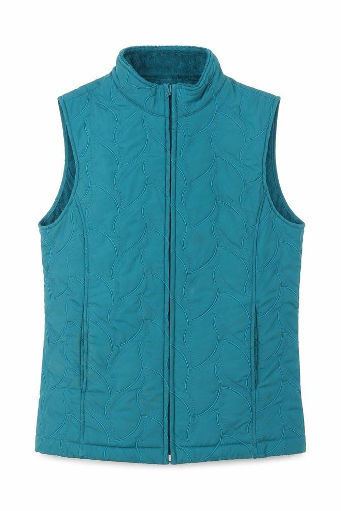 EWM Womens Green Gilet Jacket Size 10 Zip - Quilted
