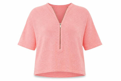 River Island Womens Pink Viscose Basic Blouse Size 12 V-Neck - Oversized