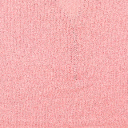 River Island Womens Pink Viscose Basic Blouse Size 12 V-Neck - Oversized