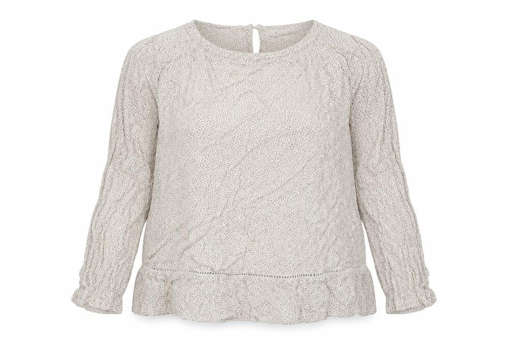 Marks & Spencer Womens Beige Animal Print Viscose Basic Blouse Size 16 Round Neck - Leopard print