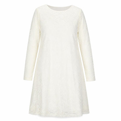 Select Womens White Polyamide A-Line Size 12 Round Neck Pullover