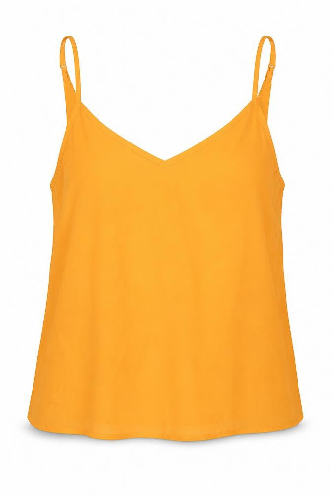 Japna Womens Orange Polyester Camisole Blouse Size 10 V-Neck