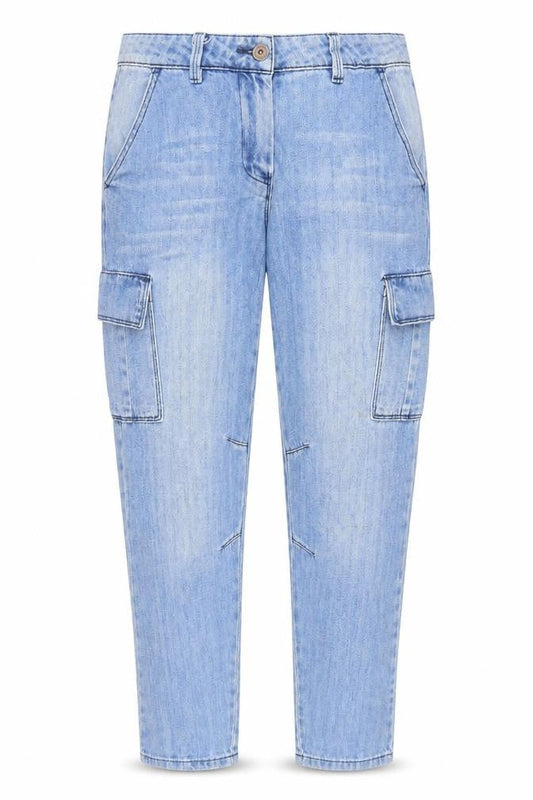 NEXT Womens Blue Cotton Tapered Jeans Size 10 L26 in Regular Button