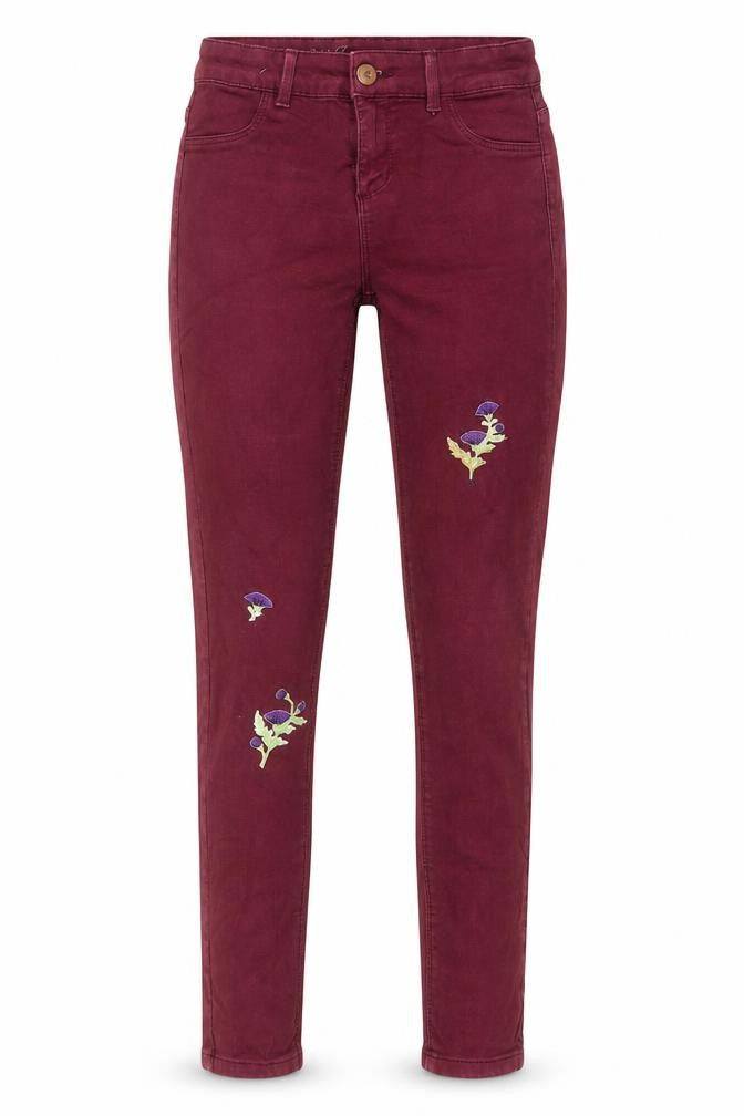 Oasis Womens Purple Cotton Skinny Jeans Size 10 L27 in Regular Button
