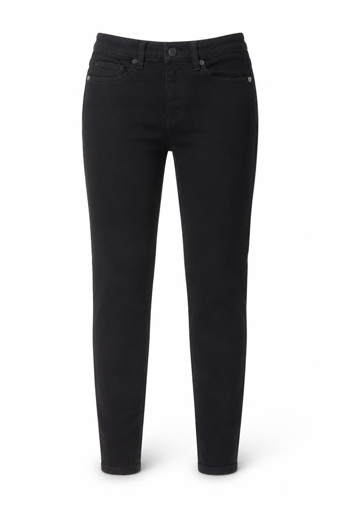 Selected Womens Black Cotton Skinny Jeans Size 28 in L28 in Regular Button