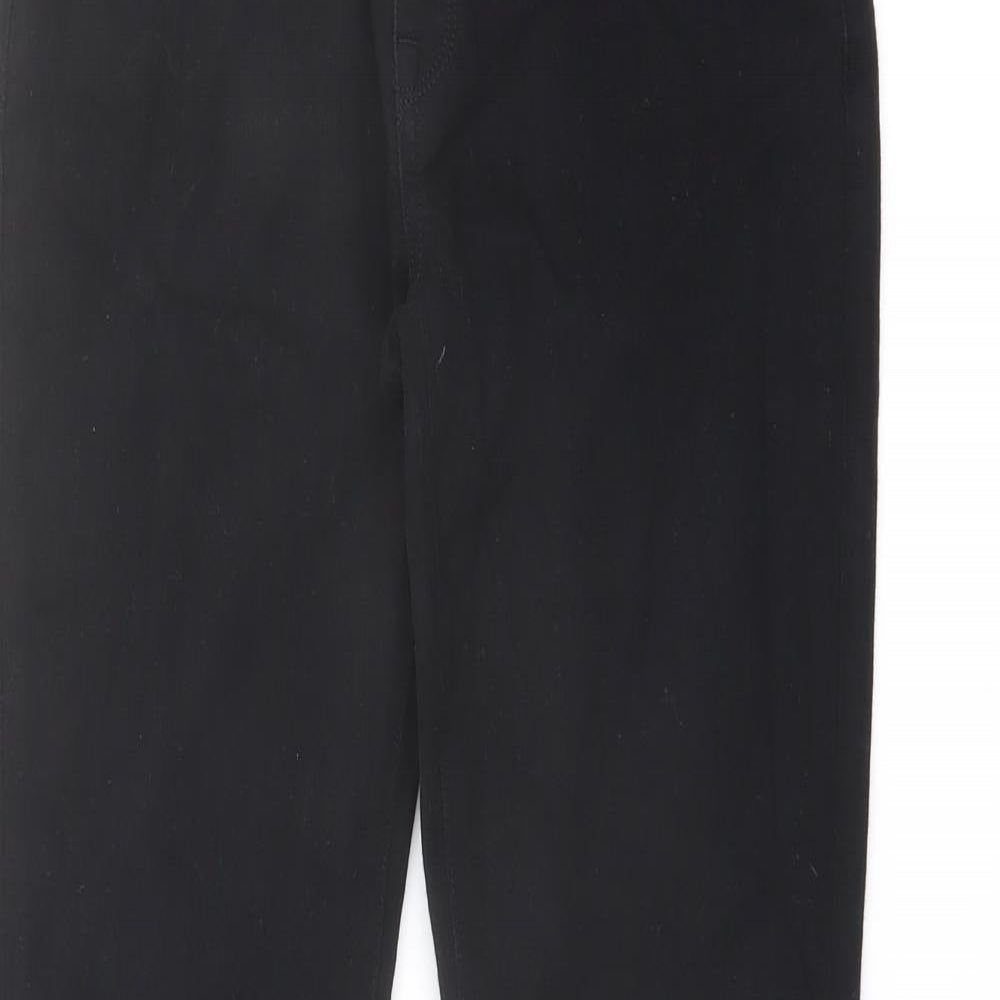 Selected Womens Black Cotton Skinny Jeans Size 28 in L28 in Regular Button