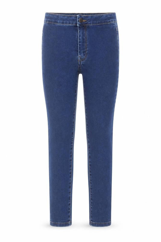 Mango Girls Blue Cotton Skinny Jeans Size 10 Years Regular Button