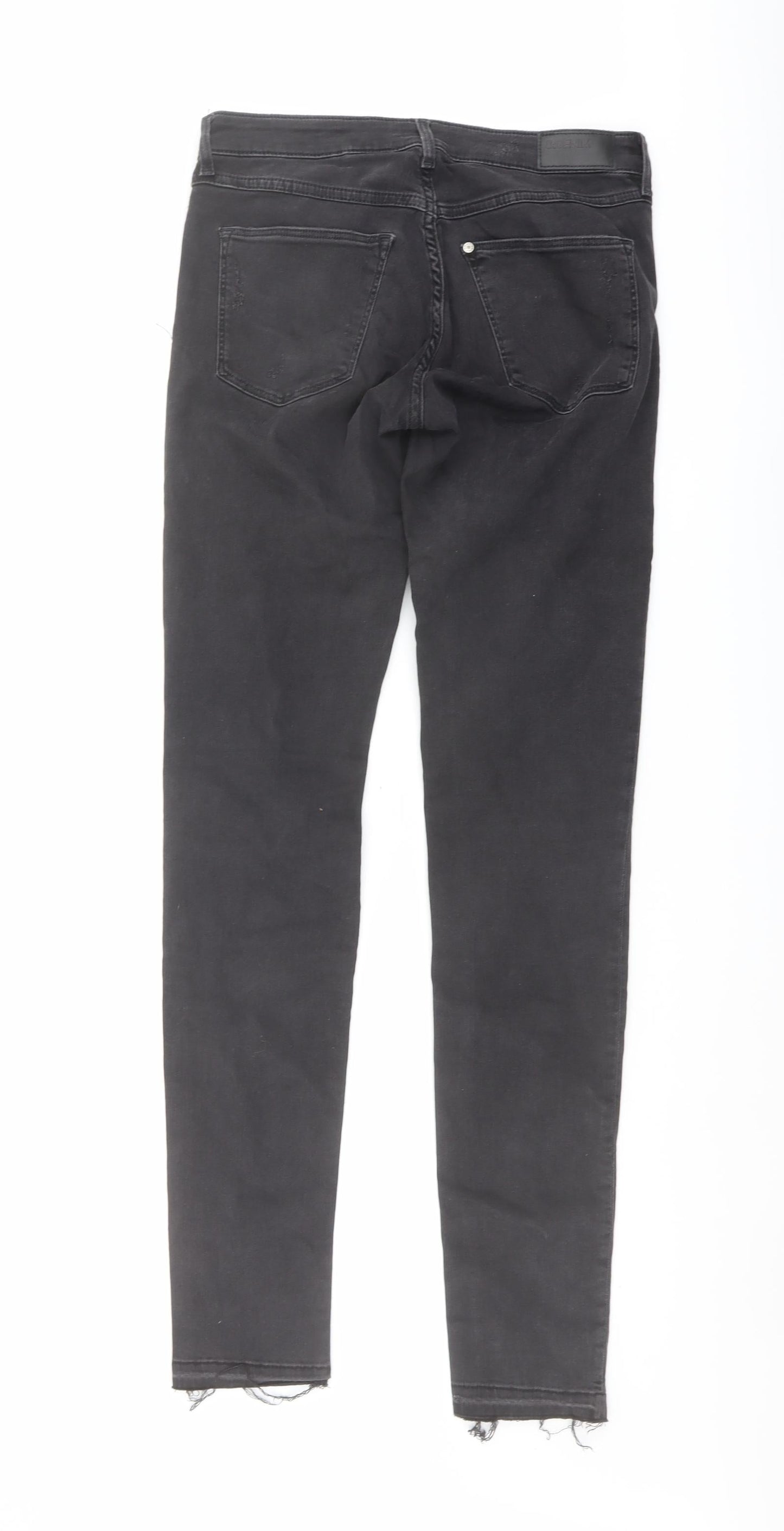 H&M Womens Grey Cotton Skinny Jeans Size 28 in L31 in Regular Button