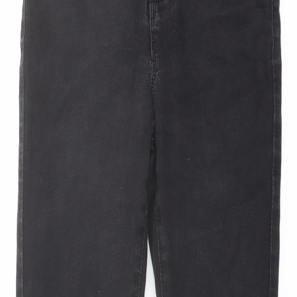 Denim & Co. Womens Grey Cotton Skinny Jeans Size 12 L27 in Regular Button