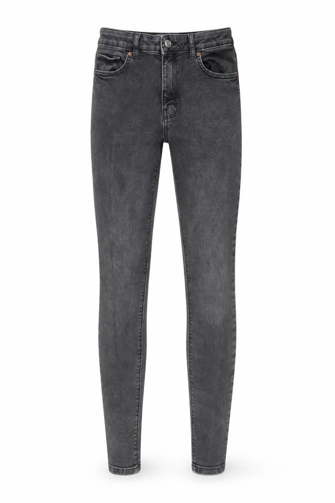 Denim & Co. Womens Grey Cotton Skinny Jeans Size 10 L30 in Regular Button