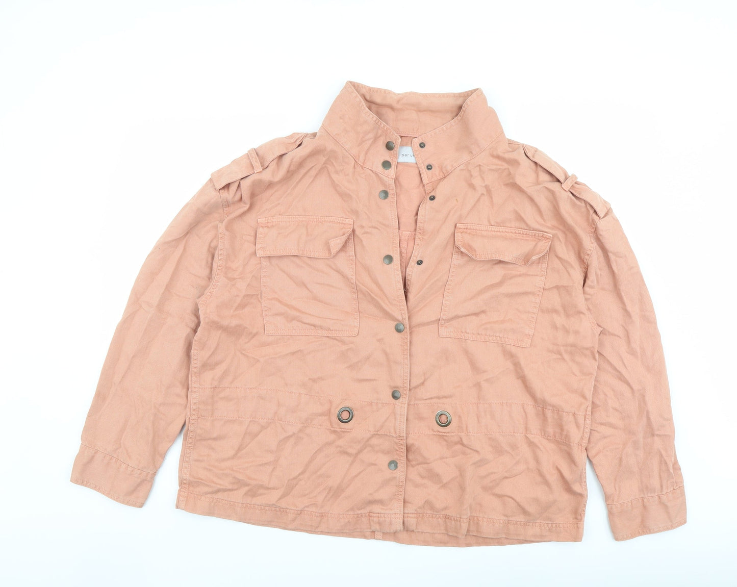 Per Una Womens Pink Jacket Size 14 Snap