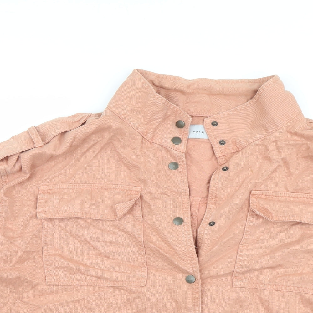 Per Una Womens Pink Jacket Size 14 Snap