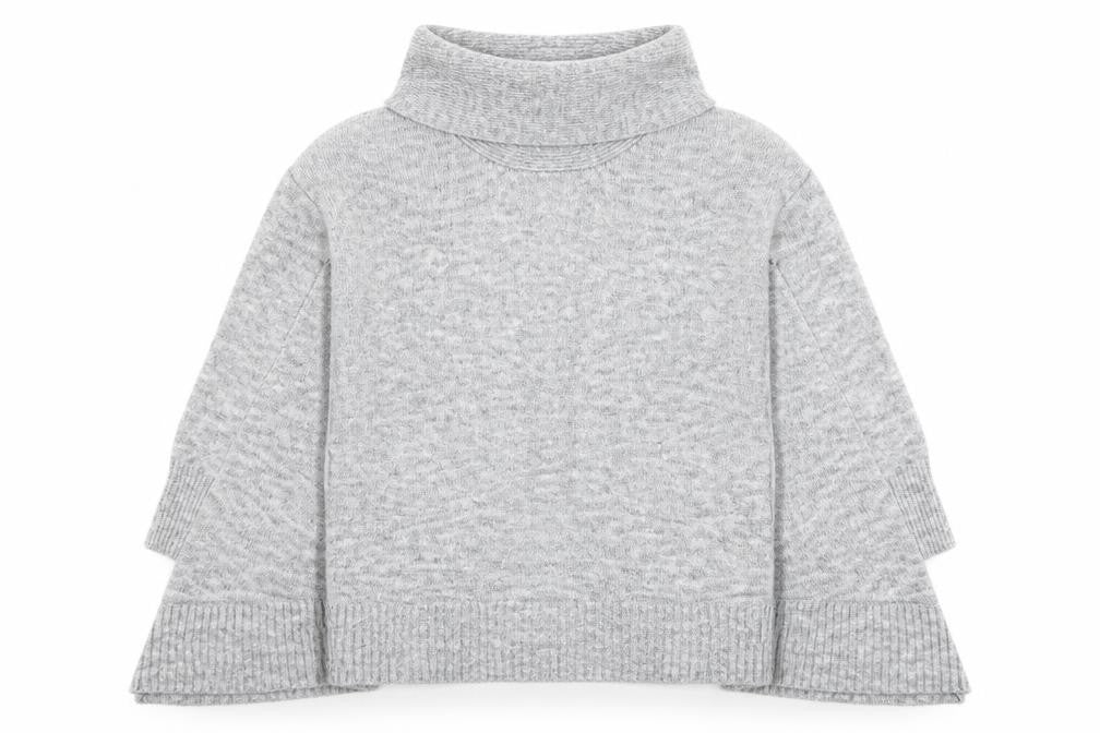 RESERVED Womens Grey Roll Neck Polyester Pullover Jumper Size S