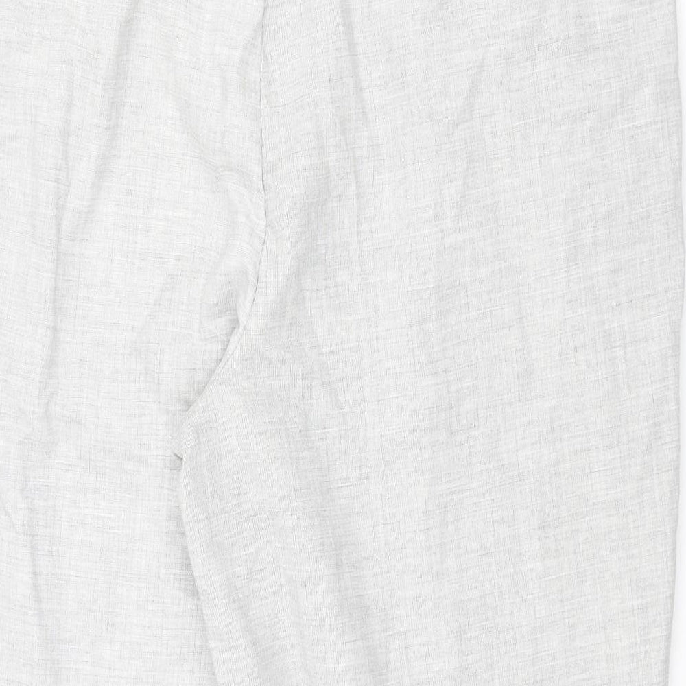 Marks and Spencer Womens Grey Polyester Dress Pants Trousers Size 20 L24 in Regular Zip