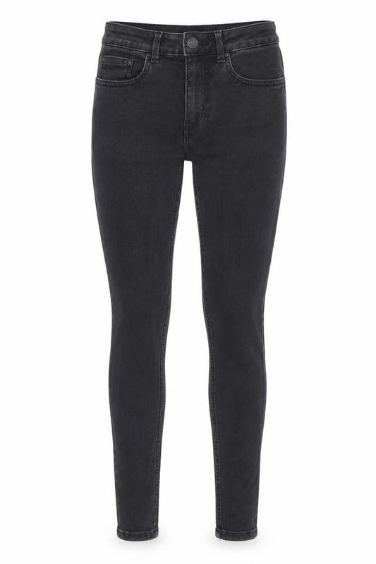 New Look Womens Black Cotton Skinny Jeans Size 6 L24 in Relaxed Zip