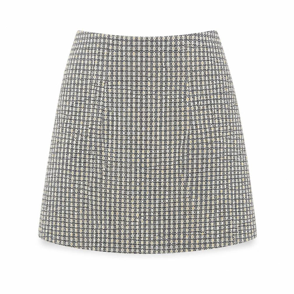 New Look Womens Multicoloured Geometric Polyester A-Line Skirt Size 8 Zip
