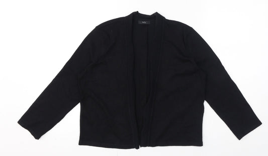 M&Co Womens Black V-Neck Viscose Cardigan Jumper Size 12