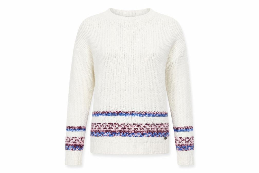 EDC Womens White Crew Neck Cotton Pullover Jumper Size XS