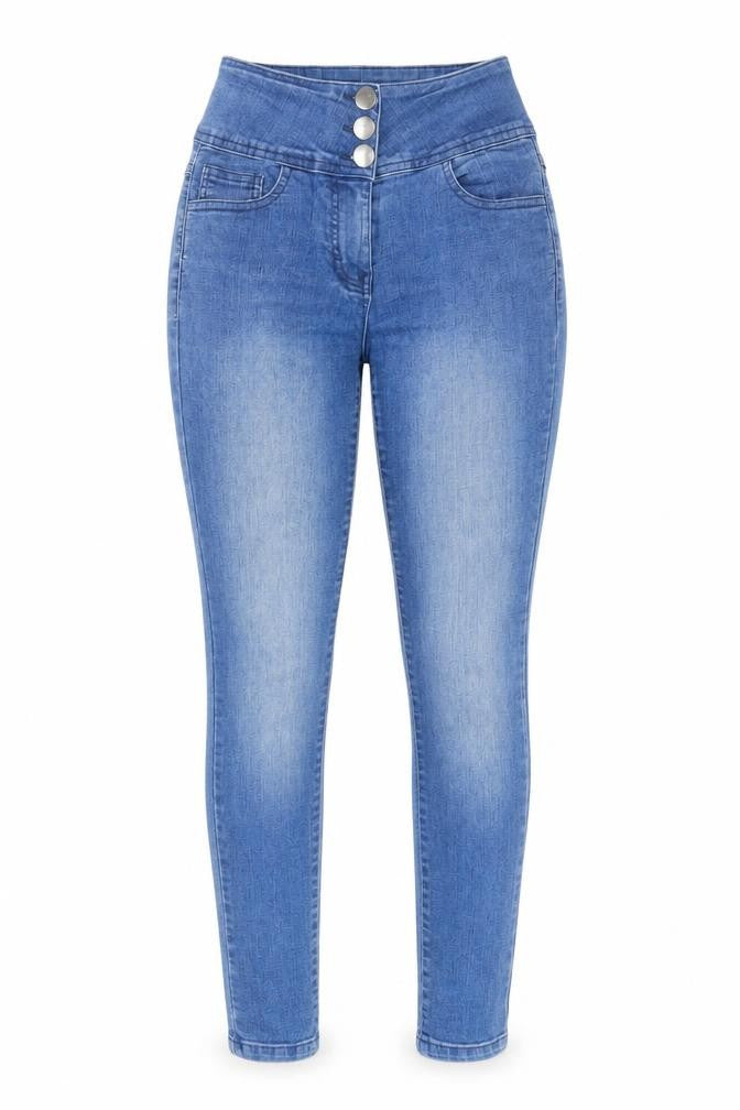 Quiz Womens Blue Cotton Skinny Jeans Size 8 L30 in Regular Zip - Pockets