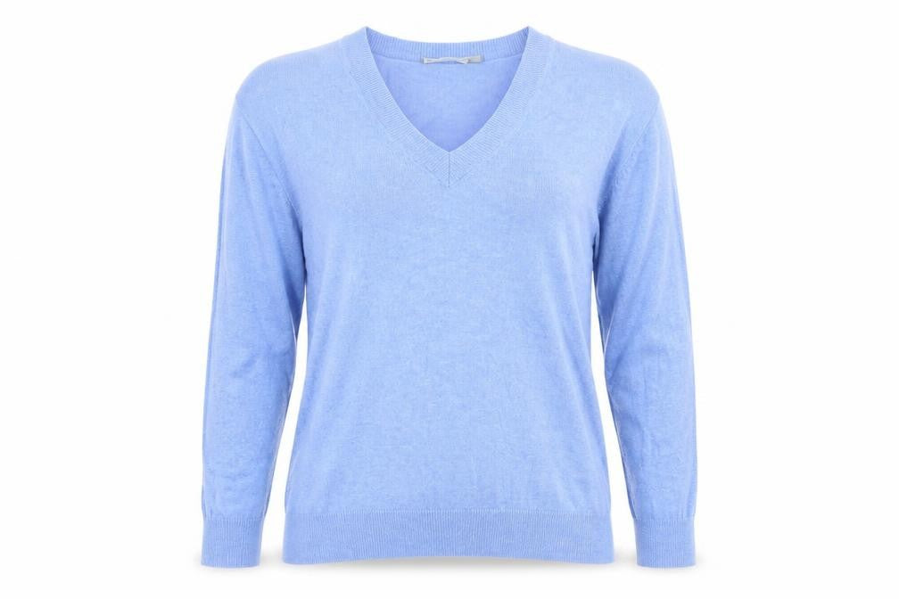 ASOS Womens Blue V-Neck Viscose Pullover Jumper Size 8