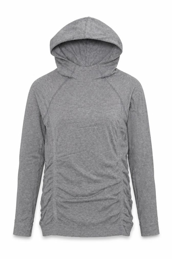Fabletics Womens Grey Viscose Pullover Hoodie Size S Pullover